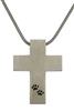 Paw Print Pet Cremation Cross Urn |  Pewter