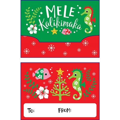 Sea Horse and Friends Mele Kalikimaka Gift Card Holder