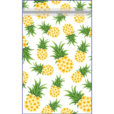Plumeria Pineapple (Clear Back) Twosie - Zip Bags