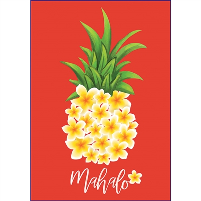 Plumeria Pineapple Mahalo Note Cards