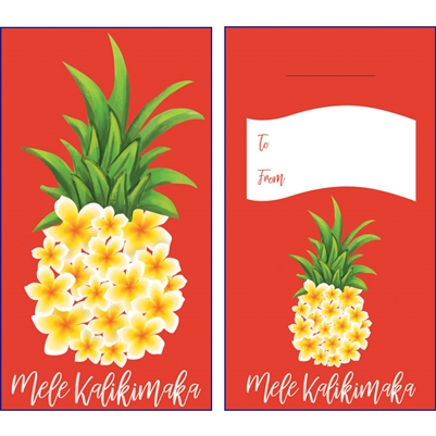 Plumeria Pineapple Mele Kalikimaka Lucky Money Envelopes