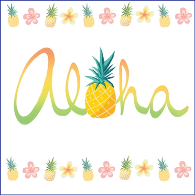 Aloha Pineapple Onesie - Self Sealing Treat Bags