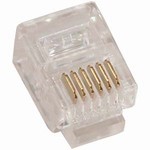 Modular Connectors, 6 Position/6 Contact RJ12 (6P6C), 100 Pieces, Item# 14-6P6C-100