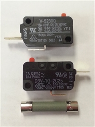 PM100075 MONITOR & SECONDARY INTERLOCK SWITCHES(2) & FUSE