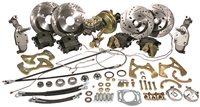 CPP 1955 1956 1957 Chevy Complete Front & Rear Disc Brake Kit - Drop Spindles