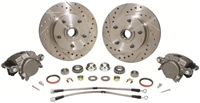 CPP 1955 1956 1957 Chevy Complete Front & Rear Disc Brake Kit - Orginal Spindles