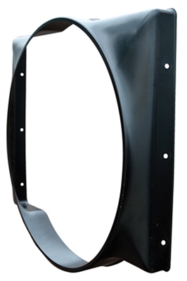 1955 1956 1957 Chevy Steel Fan Shroud, Black Powder Coated, V8 Using 6-Cylinder Core Support