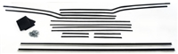 1956-1957 Chevy Window Fur Channel Weatherstrip Kit, 4-Dr Hardtop (OS)