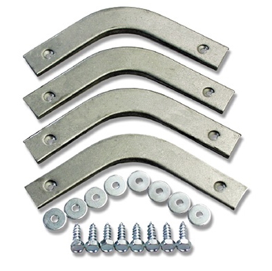 1957 Chevy A-Arm Dust Shield Retainers with Fasteners, Set