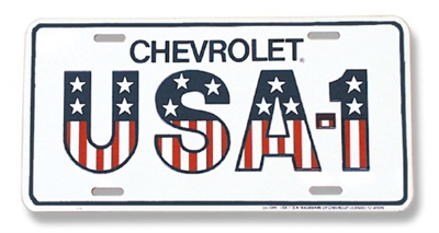 1955 1956 1957 Chevy ''USA-1'' License Plate