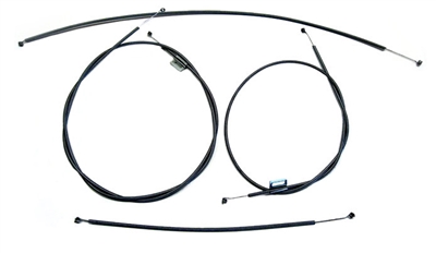 1957 Chevy Heater Cables with Steel Casing, Set