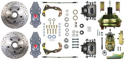 1955 1956 1957 Chevy Right Stuff Front Disc Brake Conversion Kit for 15"+ Wheels - 2" Drop (OS)