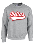 Crewneck Sweatshirt with Baseball Script