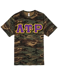 Camouflage T-Shirt with 4.5-Inch Greek Letters