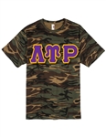 Camouflage T-Shirt with 6-Inch Greek Letters