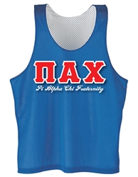 Reversible Mesh Tank</b> with <b>Heat Pressed 4.5-Inch Greek Letters