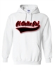 Pullover Hooded Sweatshirt with Baseball Tail Script