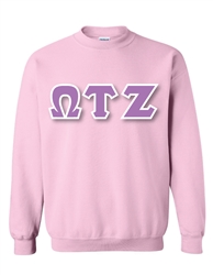 Crewneck Sweatshirt with 4.5-Inch Greek Letters