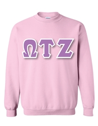 Crewneck Sweatshirt with 6-Inch Greek Letters