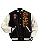 Letterman Jacket with Greek Letters and Crest