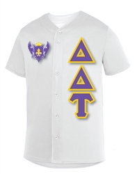 Micro Mesh Baseball Jersey with 4.5-Inch Greek Letters