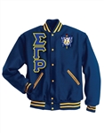 Wool Jacket with 4.5 Inch</b> Greek Letters and Crest