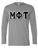 Long Sleeve Unisex T-Shirt with 6-Inch Greek Letters