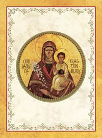 our lady of glastonbury painting perpetual spiritual enrollment card