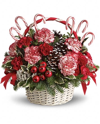 Candy Cane Christmas Flowers