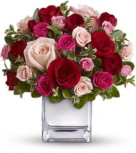 Love Medley Bouquet with Red Roses