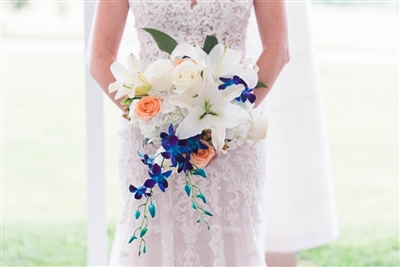 Blue, Peach and White Wedding