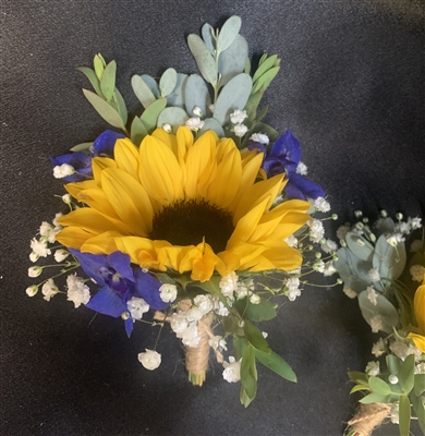 Sunflower Wedding Boutonniere