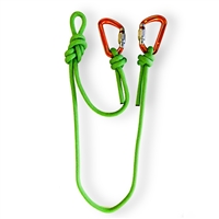 9.7mm Dynamic Rope Cowtail & Very Rare Orange Petzl Spirit Screwlock Carabiners