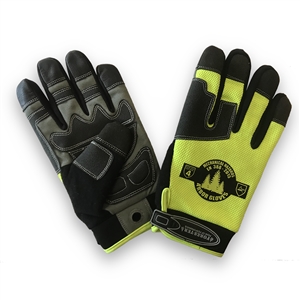 OPG High Visibility Gloves Class 4 Cut Protection / Anti Slip  / Anti Vibe Large