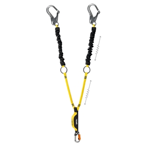 Petzl ABSORBICA-Y MGO TIE-BACK shock absorbing lanyard with tie-back rings ANSI 150cm