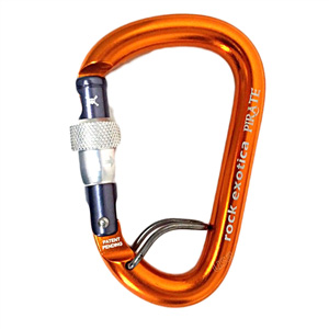 Rock Exotica Pirate WireEye Screw-Lock Carabiner