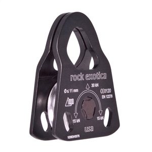 Rock Exotica Mini Machined Pulley Single Black  P21-B