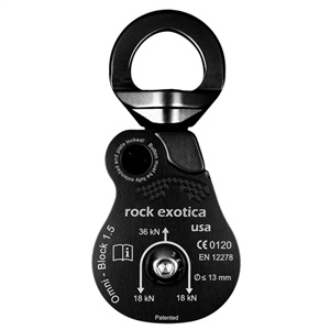 Rock Exotica Omni-Block 1.5" Single Black Pulley