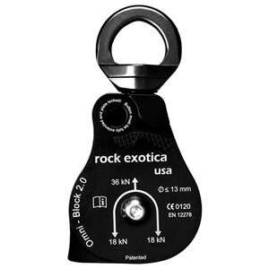 Rock Exotica Omni-Block 2.0" Single Black Pulley P53-B