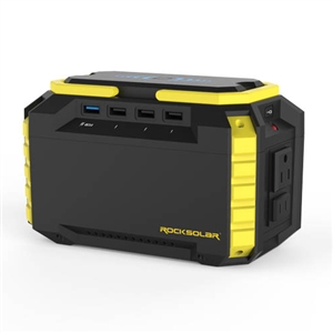 RockSolar Portable Solar Generator 110v 12v USB QC3.0 133Wh 36000mAh/3.7V RS270