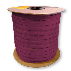 Tubular Webbing 1 inch x 100 yard Spool Burgundy