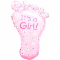 Baby Girl Large Foot Balloon