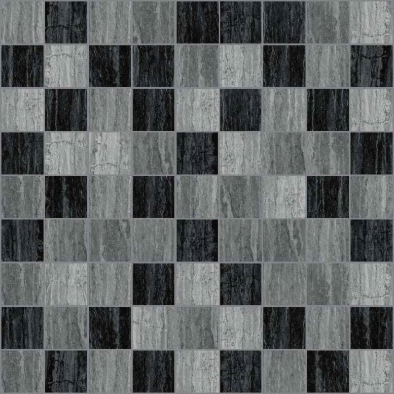 Mosaic Roma Stone Cold Mix (Grigio/Nero) 1.5" x 1.5" (12" X 12" Sheet)