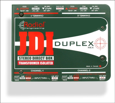 Radial JDI Duplex Passive Stereo Direct Box