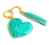 Intrinsic Heart Key Chain Tahitian Turquoise