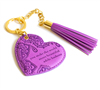 Intrinsic Heart Key Chain Amethyst Purple