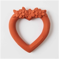 Sweet Heart Teething Ring - Terracotta