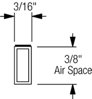 Archival Spacer<BR>Clear <BR> Hollow<BR> 3/8" (12-5 Foot Pcs/Bundle)