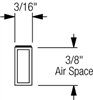 Archival Spacer<BR>White <BR> Hollow<BR> 3/8" (12-5 Foot Pcs/Bundle)