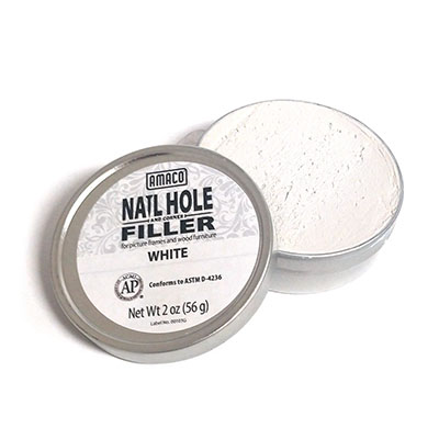 Nail hole filler for wood frames